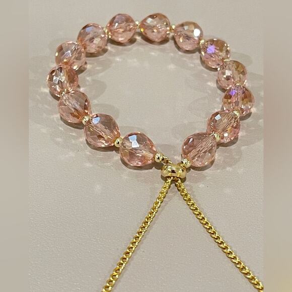 Pink Swarovski Beaded Bracelet - Picture 7 of 10